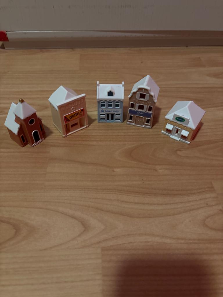 Albert Heijn huisjes,  set van 5, Ophalen of Verzenden, Zo goed als nieuw, Poppenhuis