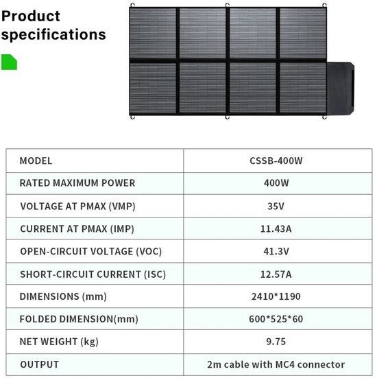Zonnepaneel - Opvouwbaar Zonnepaneel - Sun Power - Zonnecell, Corvance B.V., Verzenden, Nieuw, Corvancebol@gmail.com