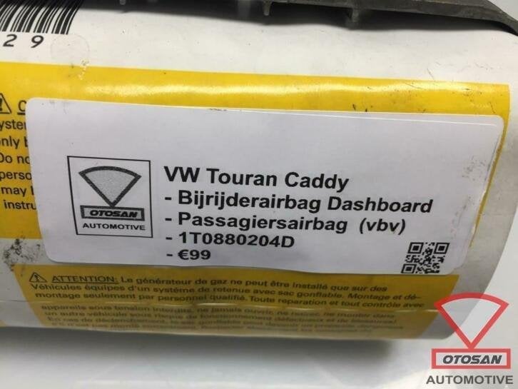 vw touran caddy dashboardairbag passagiersairbag 1t0880204d, Gebruikt, Volkswagen, Volkswagen AG, Berliner Ring 2
38440  Wolfsburg, DE