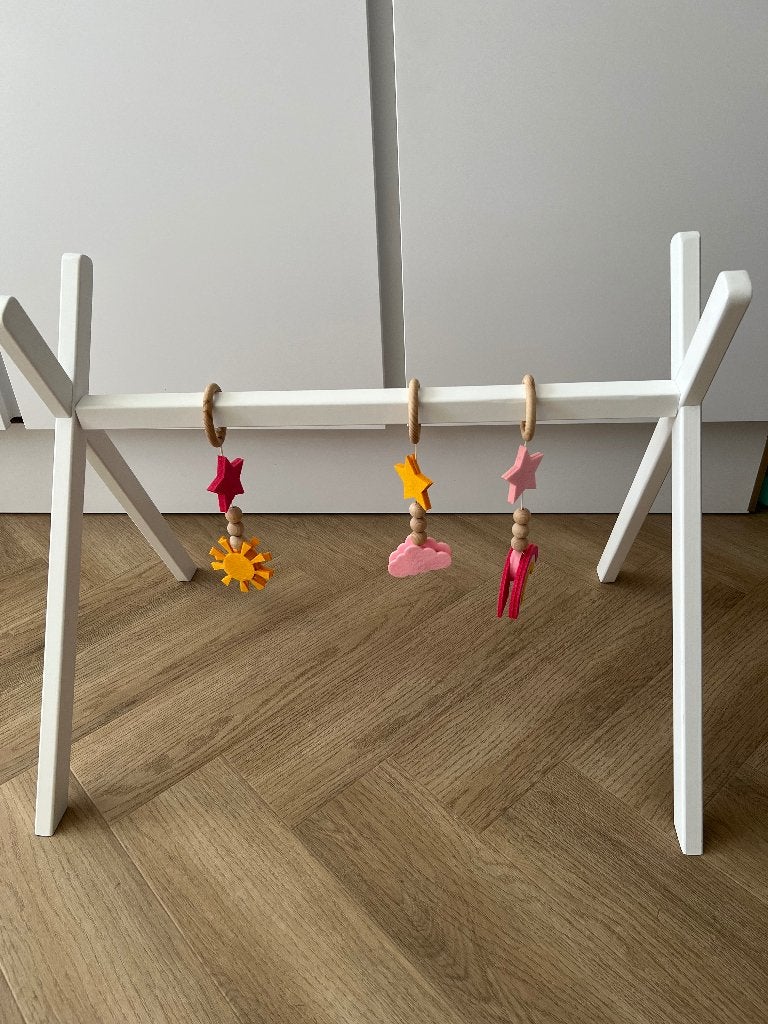 Babygym meisje roze vilt, Ophalen of Verzenden, Zo goed als nieuw, Babygym