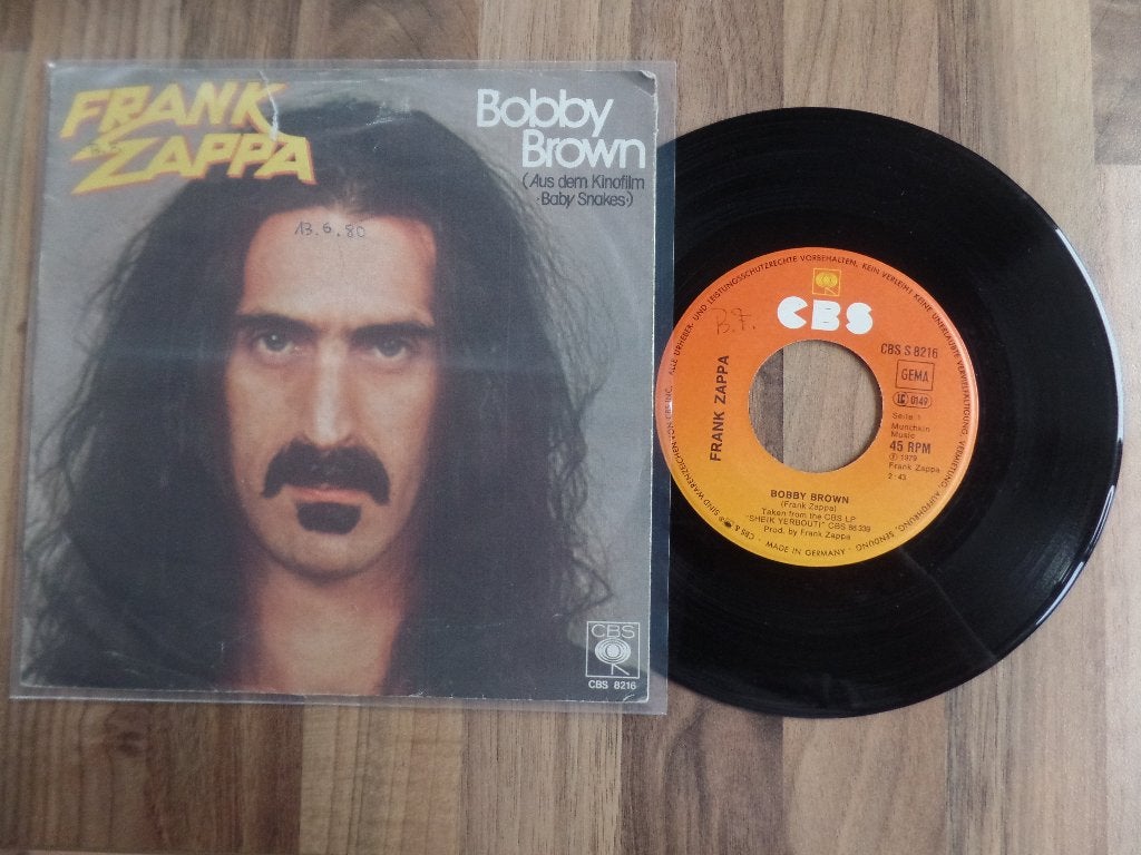 single  Frank Zappa - Bobby Brown, Cd's en Dvd's, Ophalen of Verzenden, Gebruikt, 7 inch, Rock en Metal