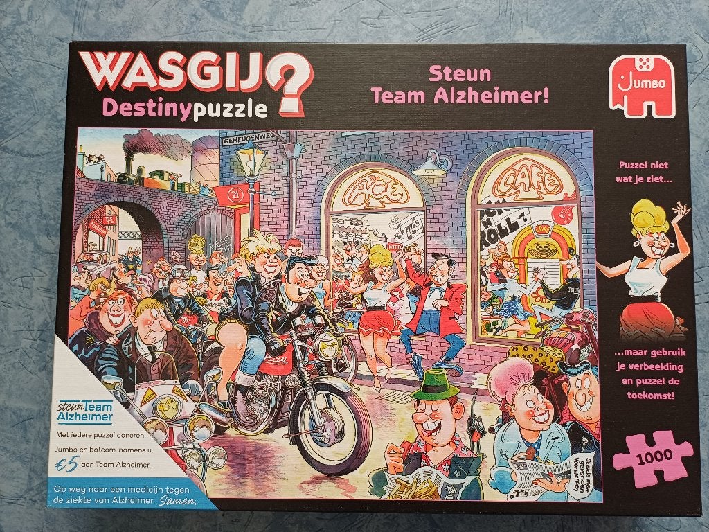 Wasgij alzheimer puzzel compleet, Ophalen of Verzenden, 500 t/m 1500 stukjes, Gebruikt, Legpuzzel