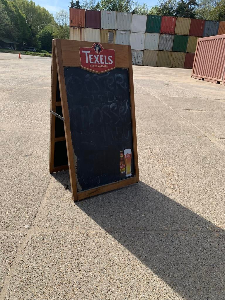 Houten Reclamebord / Stoepbord - Texels Speciaalbier, Ophalen of Verzenden, Gebruikt