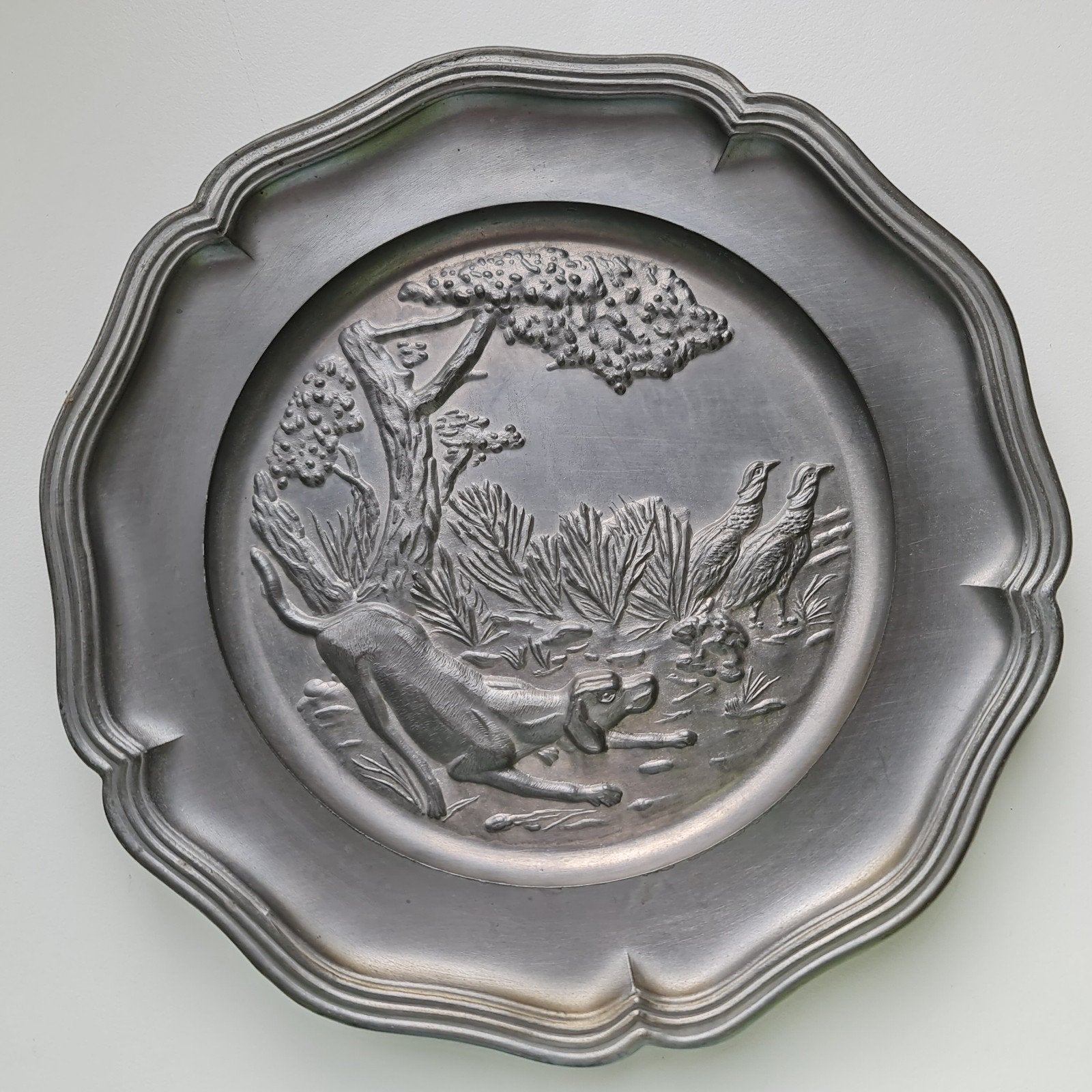 Set van 3 Vintage Tinnen Jachtborden, Ophalen of Verzenden