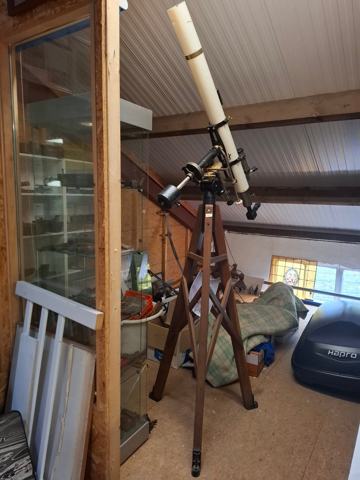 Antieke Telescoop van Piet Meesters (Halfweg) - 1935-1940, Ophalen, 80 tot 200 mm, Lenzentelescoop (refractor), Met statief