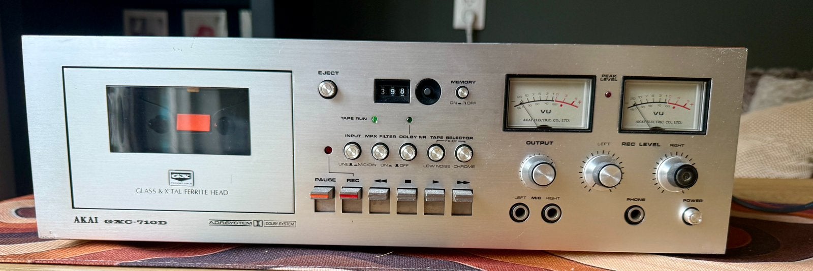 AKAI GXC-710D Vintage Cassettedeck | GX Heads | VU Meters |, Ophalen of Verzenden, Enkel, Akai