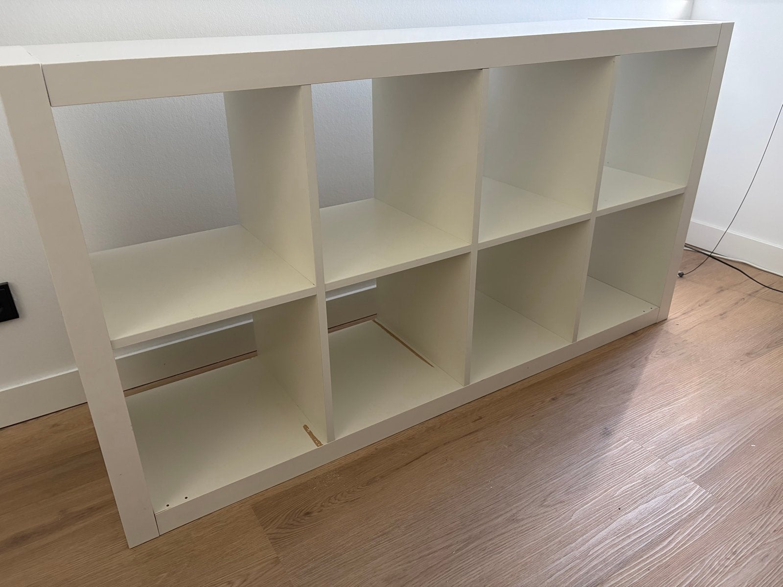 IKEA KALLAX kast wit 8 vakken - 150x78.5x39 cm, Ophalen, Met plank(en), Gebruikt, 100 tot 150 cm