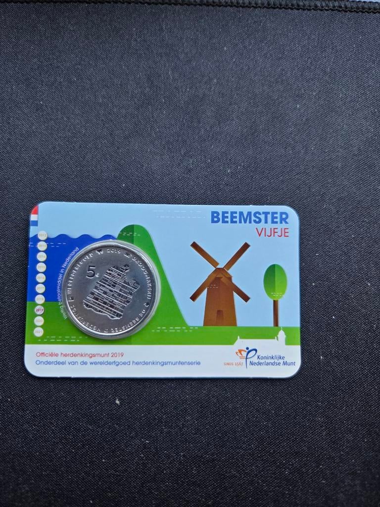 Beemster Vijfje Coincard - Officiële Herdenkingsmunt 2019, Ophalen of Verzenden, Koningin Beatrix, Overige waardes, Losse munt