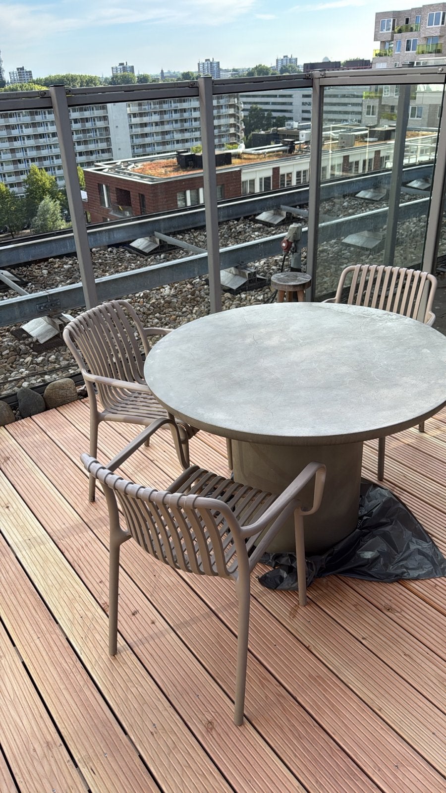 GRATIS af te halen: tuintafel van Beton., Ophalen, Gebruikt, Rond, Overige materialen