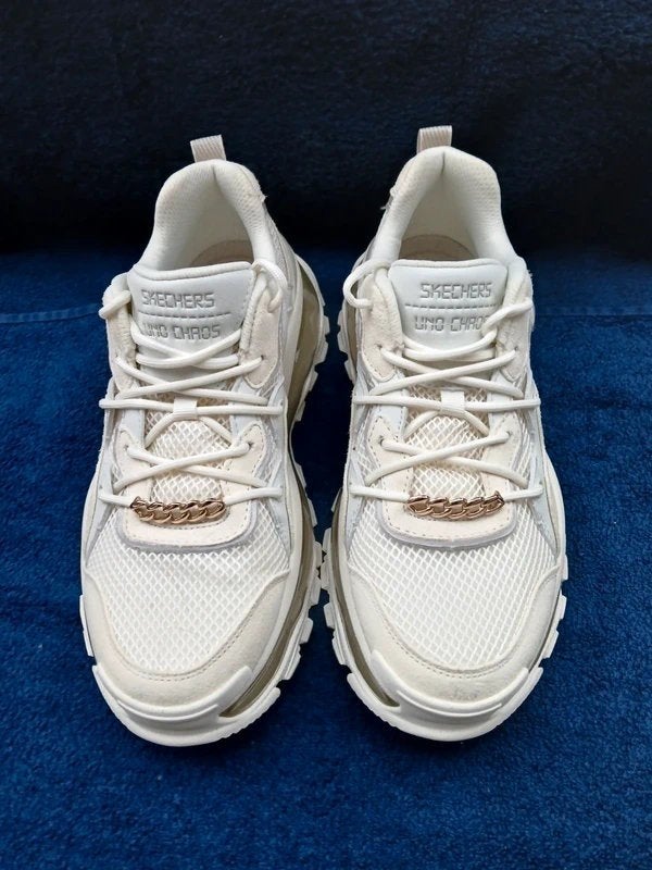 Prachtige Skechers Uno Chaos Sneakers Wit/Goud Maat 39 ZGAN!, Kleding | Dames, Schoenen, Skechers, Wit, Ophalen of Verzenden, Sneakers of Gympen