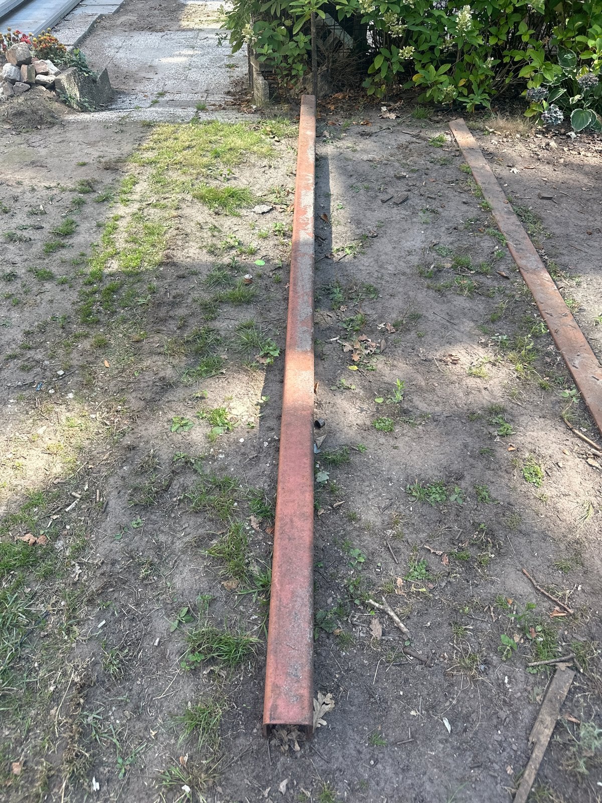Stalen vierkante steunbalk 350 cm, 90x90 mm, 8 mm dik, Ophalen of Verzenden, Gebruikt, IJzer