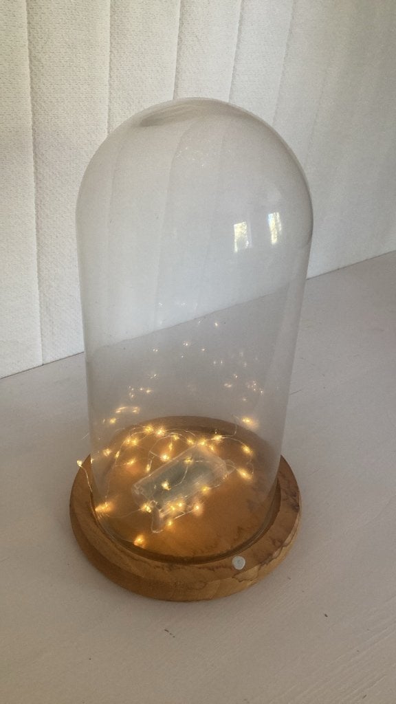 Decorative bell jar with fairy lights, Led-lamp, Gebruikt, Overige fittingen, Ophalen of Verzenden