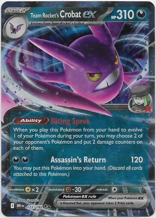 Destined Rivals,  Team Rocket's Crobat [ex] 122/182, Verzenden, Nieuw, Losse kaart
