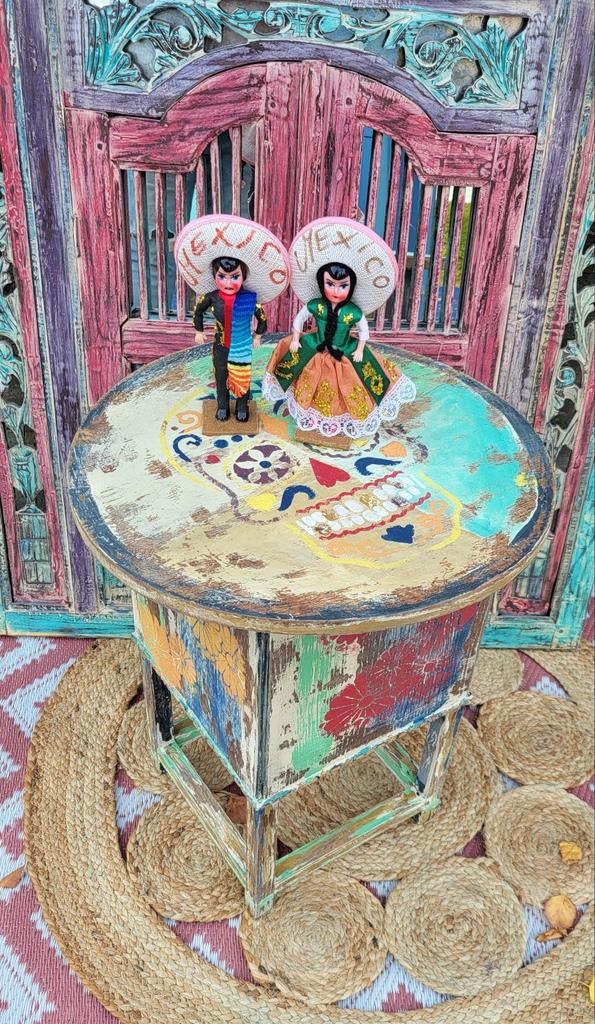 Mexicaans/Boho/Hippie/Kastje/Tafeltje/Kist, Ophalen of Verzenden