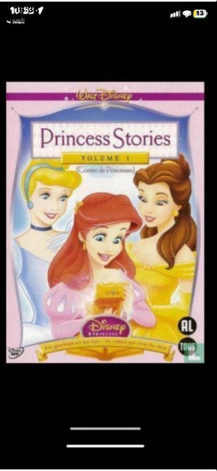 Disney Princess Stories Volume 1 DVD, Gebruikt, Alle leeftijden, Nederlands, Ophalen of Verzenden