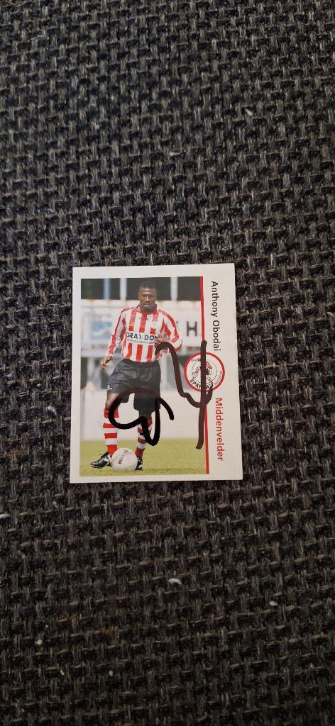 Sticker met handtekening; Anthony Obodai # Sparta, Ophalen of Verzenden, Nieuw, Sparta, Poster, Plaatje of Sticker