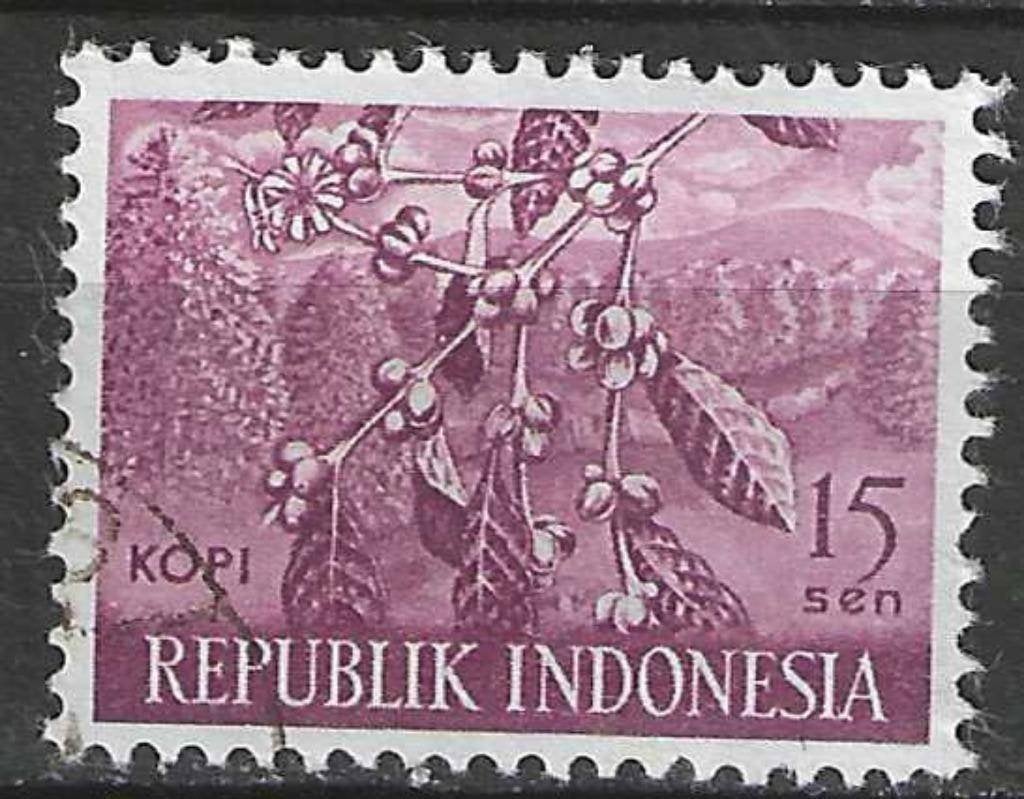 Indonesie 1960 - Yvert 217 - Koffieplant (ST), Verzenden, Gestempeld, Zuidoost-Azië