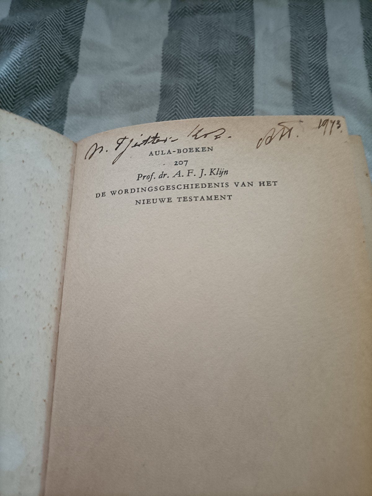 De wordingsgeschiedenis van het nieuwe testament 1973, Ophalen of Verzenden, Gelezen, Dr. A.F.J. Klijn, Christendom | Katholiek