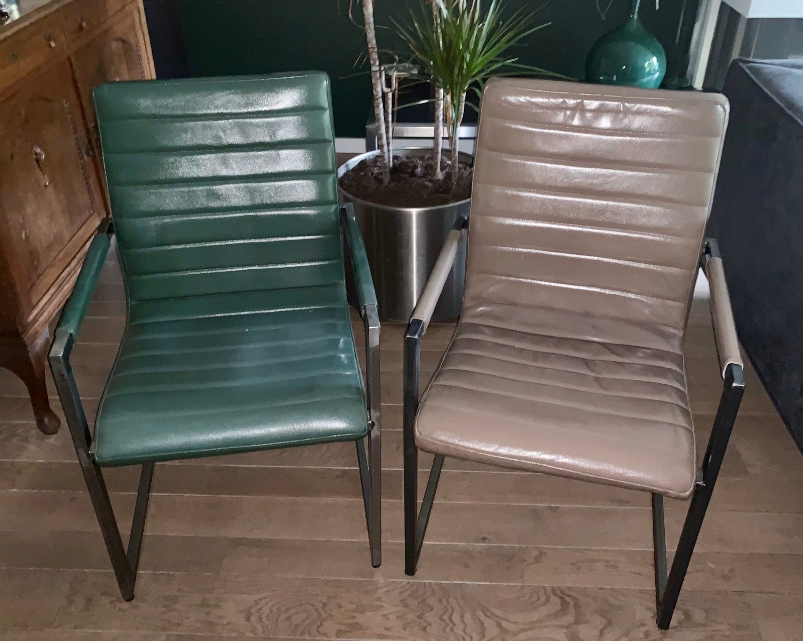 Lederen eetkamerstoelen, Ophalen, Gebruikt, Overige kleuren, Leer