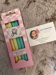 Balpennen set voor de liefste juf - 6 pastelkleuren, Hobby en Vrije tijd, Overige typen, Onbekend, Nieuw, Ophalen of Verzenden