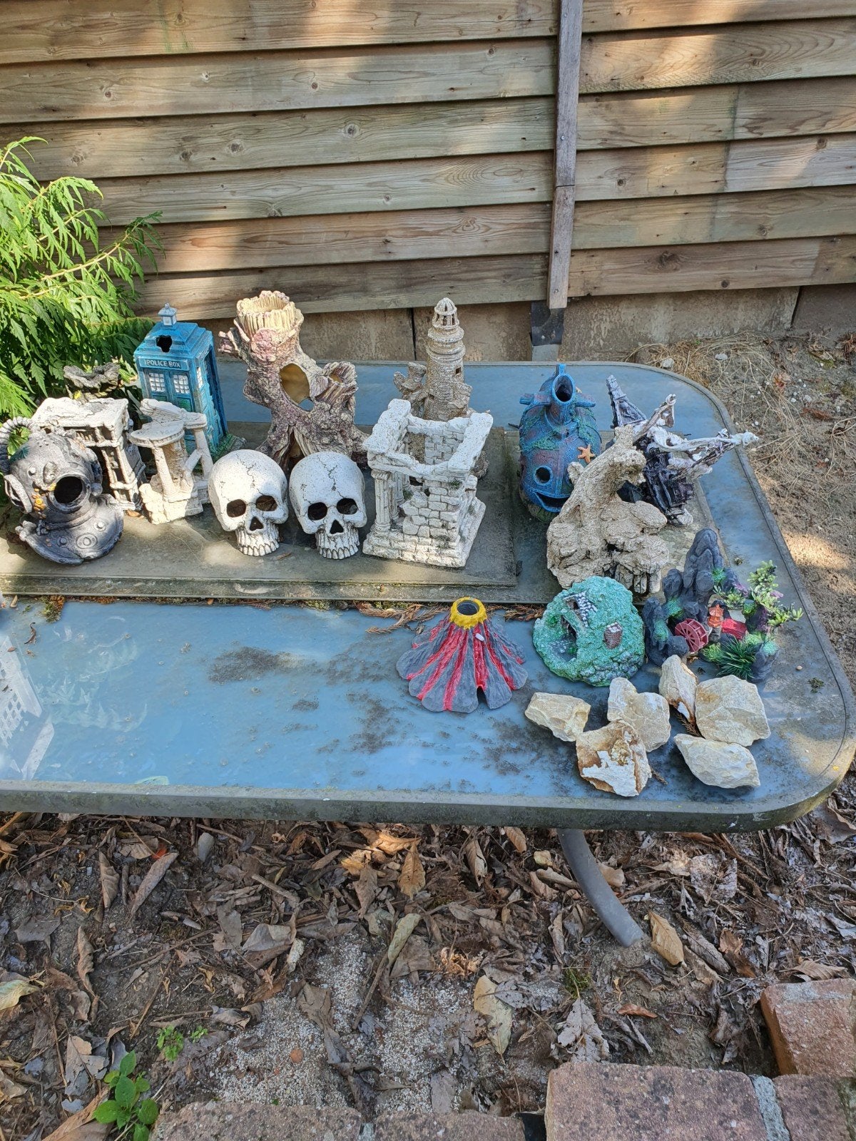 Diverse ornamenten te koop, Dieren en Toebehoren, Ophalen, Plant(en), Steen of Hout