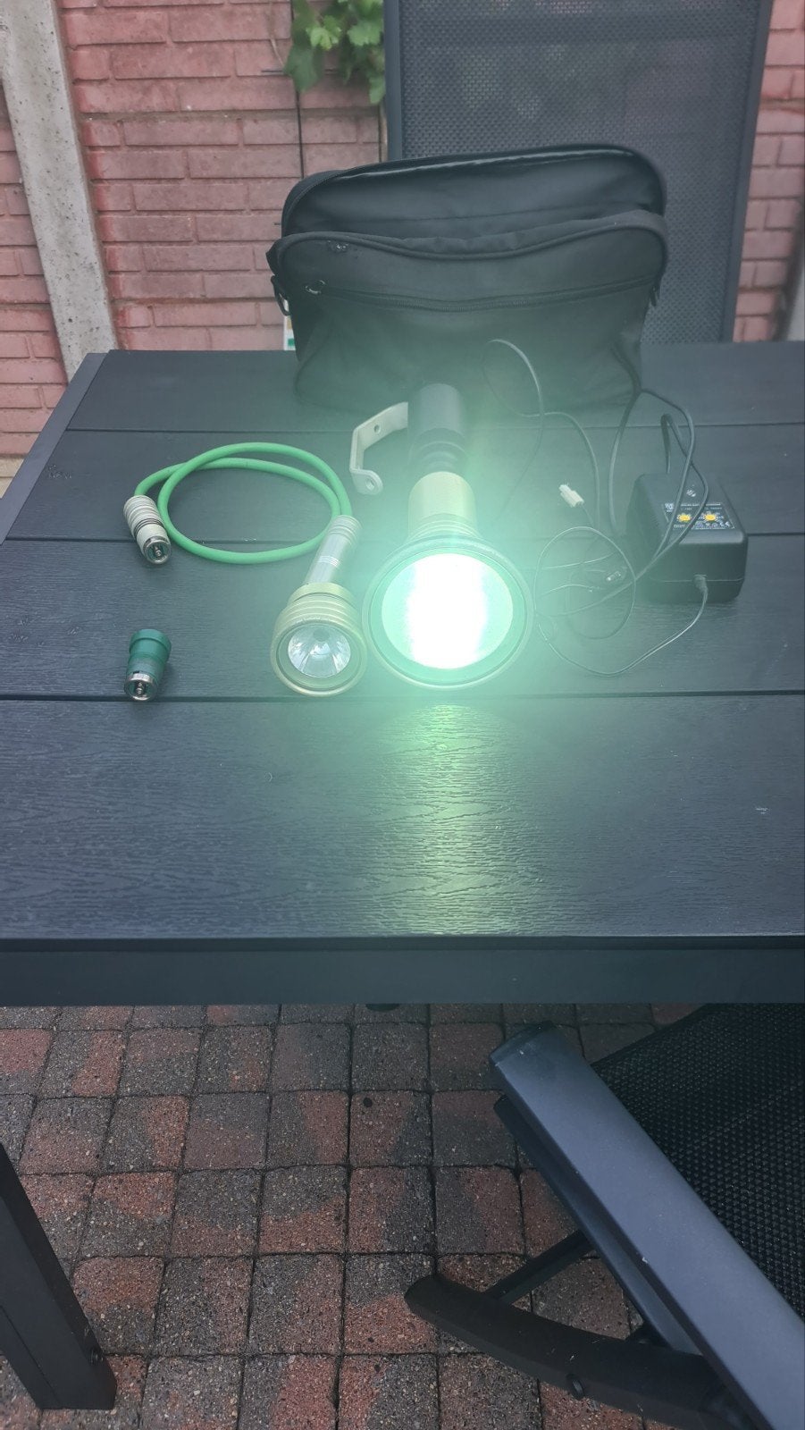duiklamp green force defect, Watersport en Boten, Duiken, Ophalen of Verzenden, Gebruikt, Duiklamp