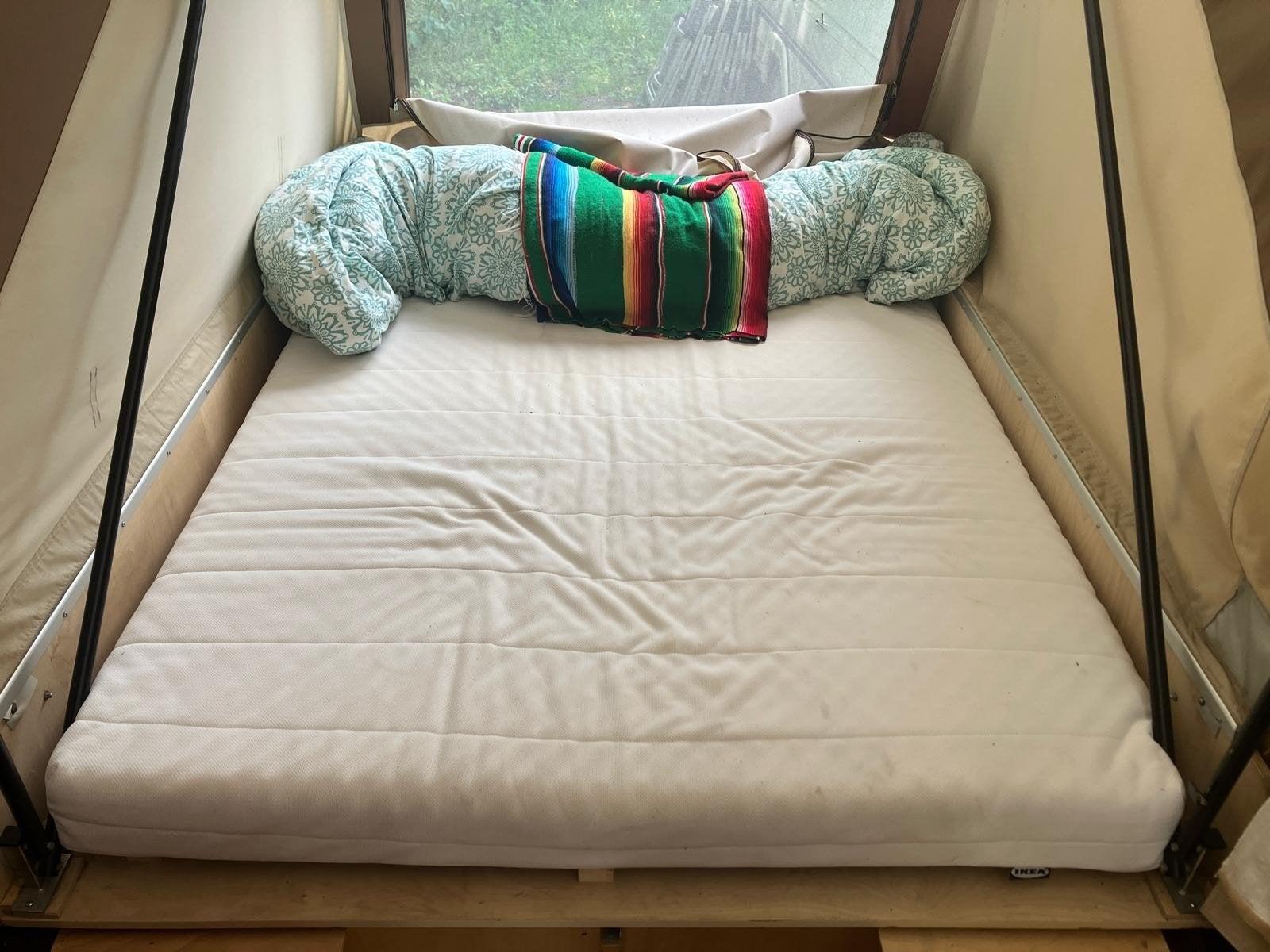 Lattenbodems en matras, Ophalen, Wit, Tweepersoons, 140 cm