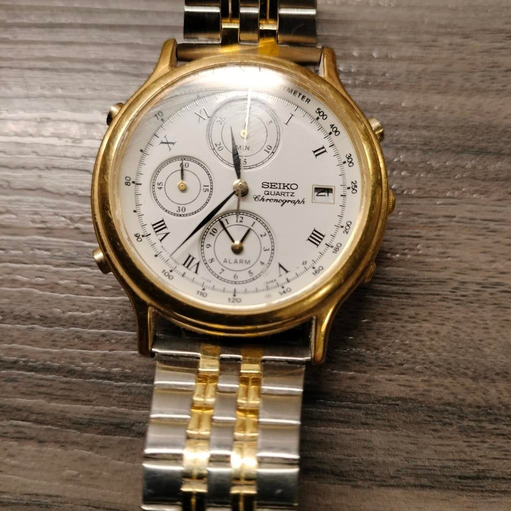 Vintage Seiko Quartz Chronograph 7T32 serie jaren 90, Ophalen