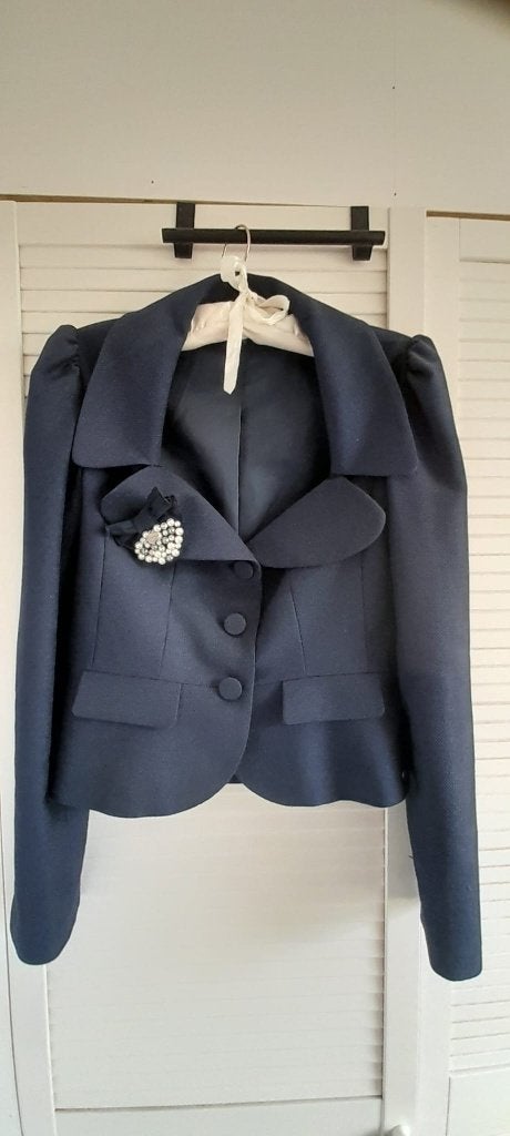Stijlvolle blazer, blauw, € 20,00. Gedragen. I.z.g.st., Kleding | Dames, Maat 38/40 (M), Blauw, Ophalen of Verzenden, Jasje