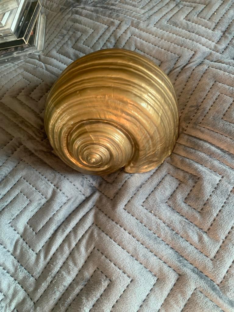 Riverdale Gouden decoratieve schelp, Ophalen of Verzenden, Zo goed als nieuw, Steen/keramiek, Goud