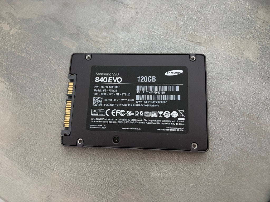 Samsung 840 Evo SSD (120GB), Computers en Software, Harde schijven, Intern, Gebruikt, Ophalen of Verzenden, Samsung