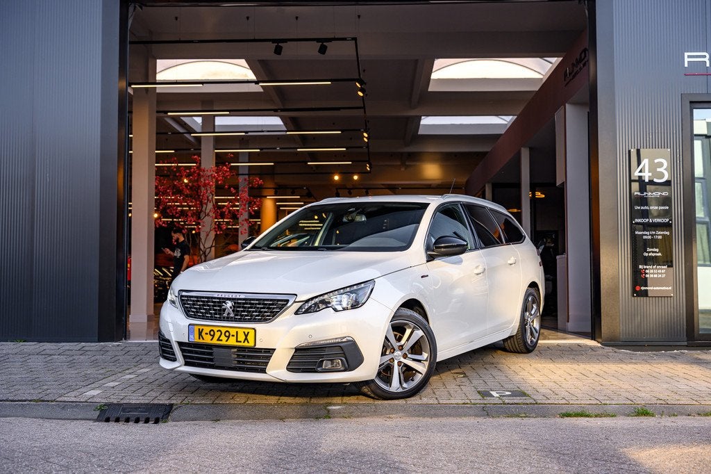 Peugeot 308 SW 1.5 BlueHDi Blue Lease GT-Line|lane-Assist|Ma, Stof, Gebruikt, 4 cilinders, Wit