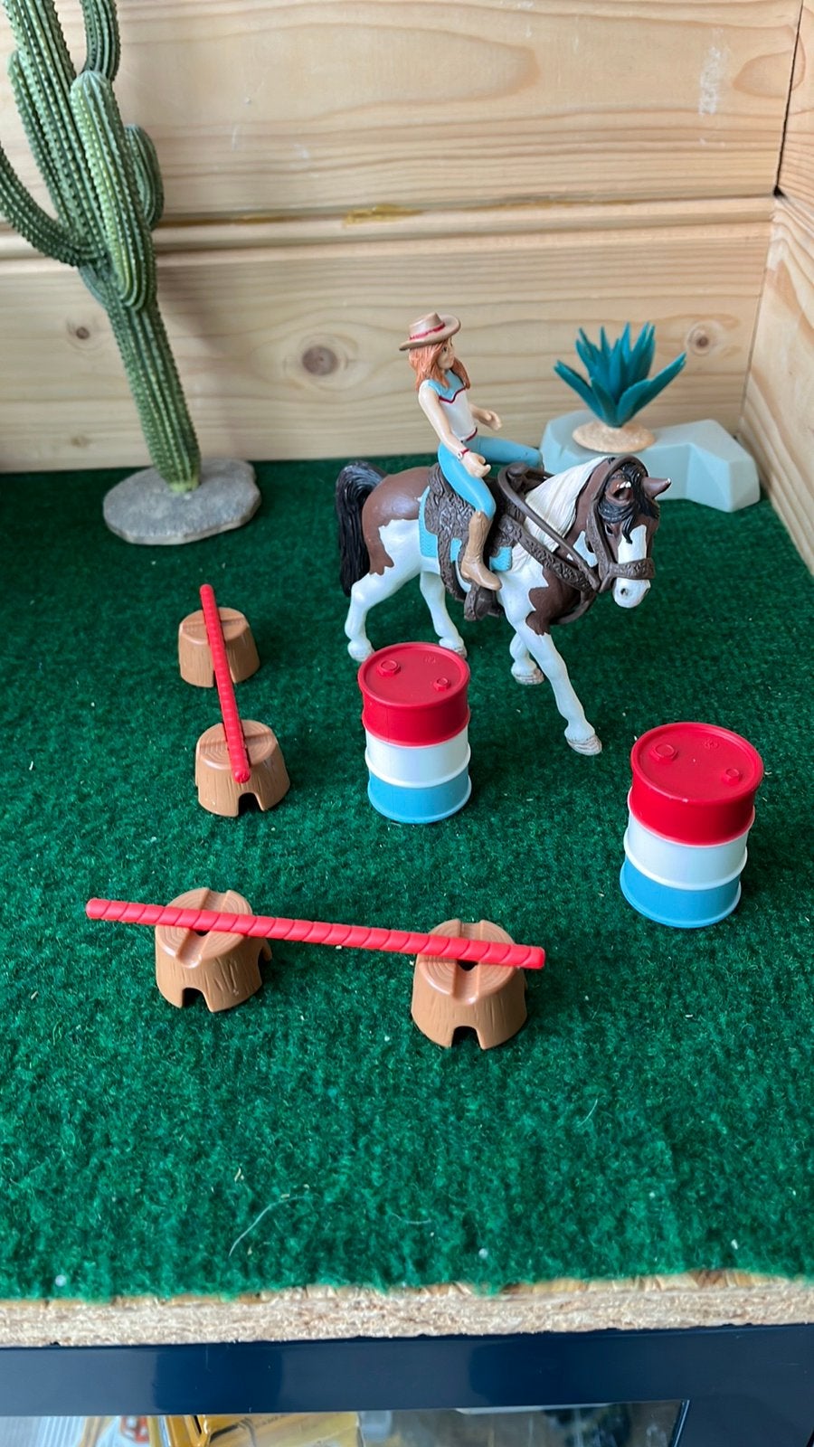 Schleich westernset 42441, Ophalen of Verzenden, Zo goed als nieuw, Paard, Beeldje of Figuurtje