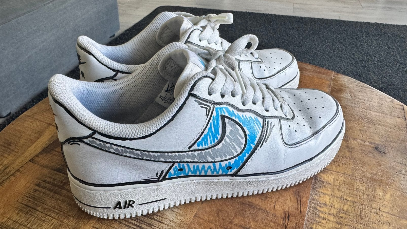 Nike Air force 1 custom, Kleding | Heren, Schoenen, Wit, Ophalen of Verzenden, Sneakers of Gympen, Gedragen