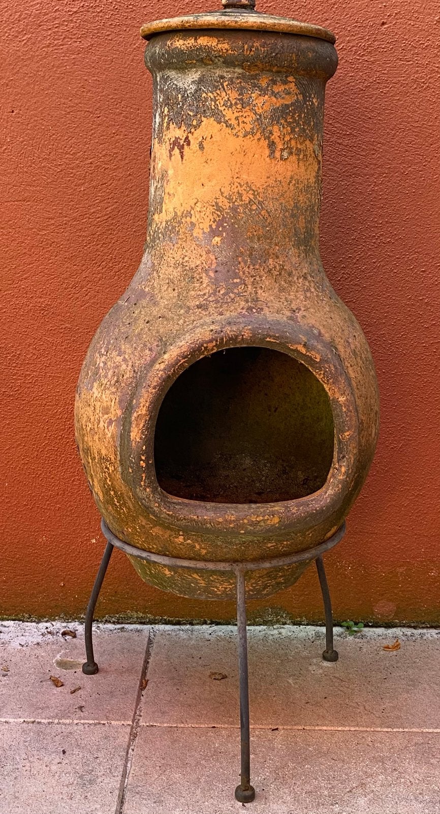 Terras haard terra cotta, Ophalen, Gebruikt