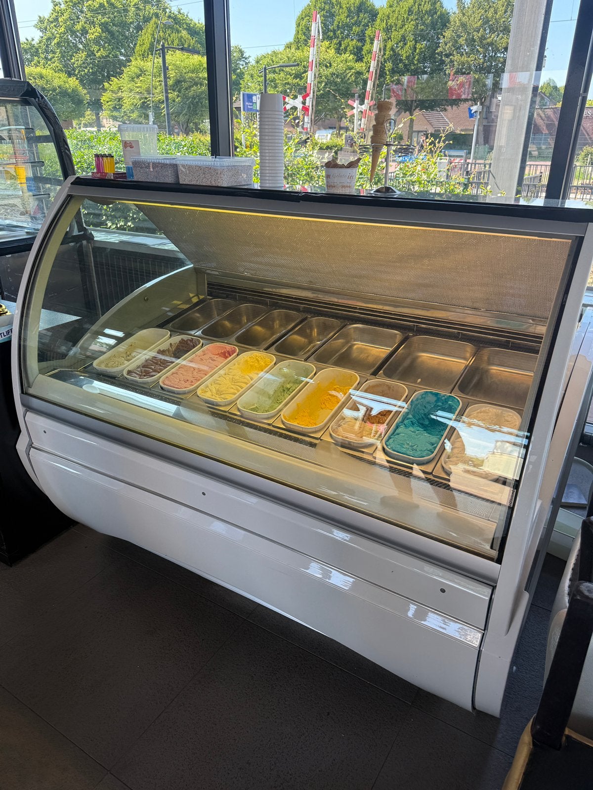 Horeca schepijsvitrine oscartielle gelato verrijdbaar italy, Ophalen of Verzenden, Bakkerij en Slagerij