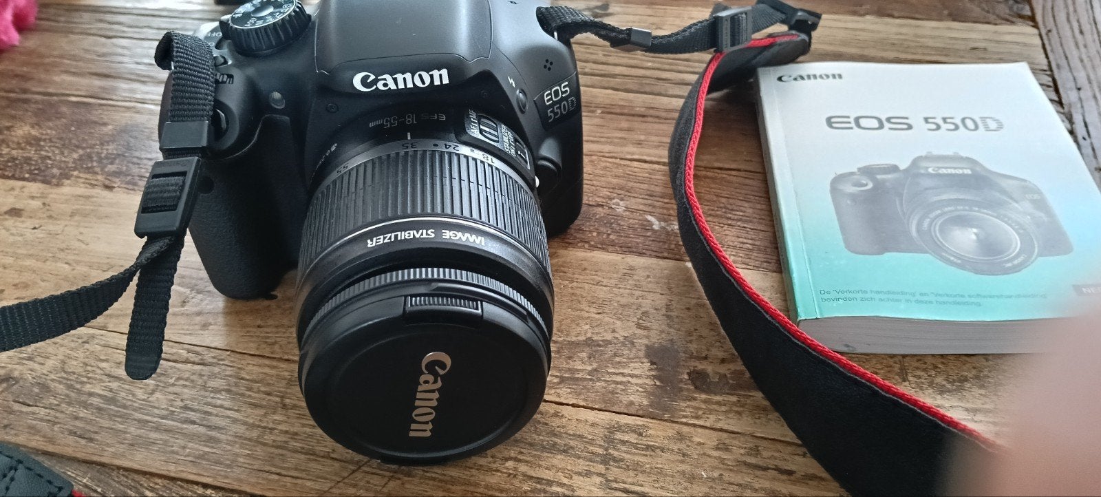 Canon EOS 550D Spiegelreflexcamera met 18-55mm lens, Ingebouwde flitser, Gebruikt, Spiegelreflex, Draagriem