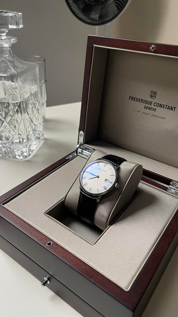 Frederique Constant slimline automatic FC-306MR4S6, Ophalen of Verzenden, Staal, Overige merken, 1960 of later
