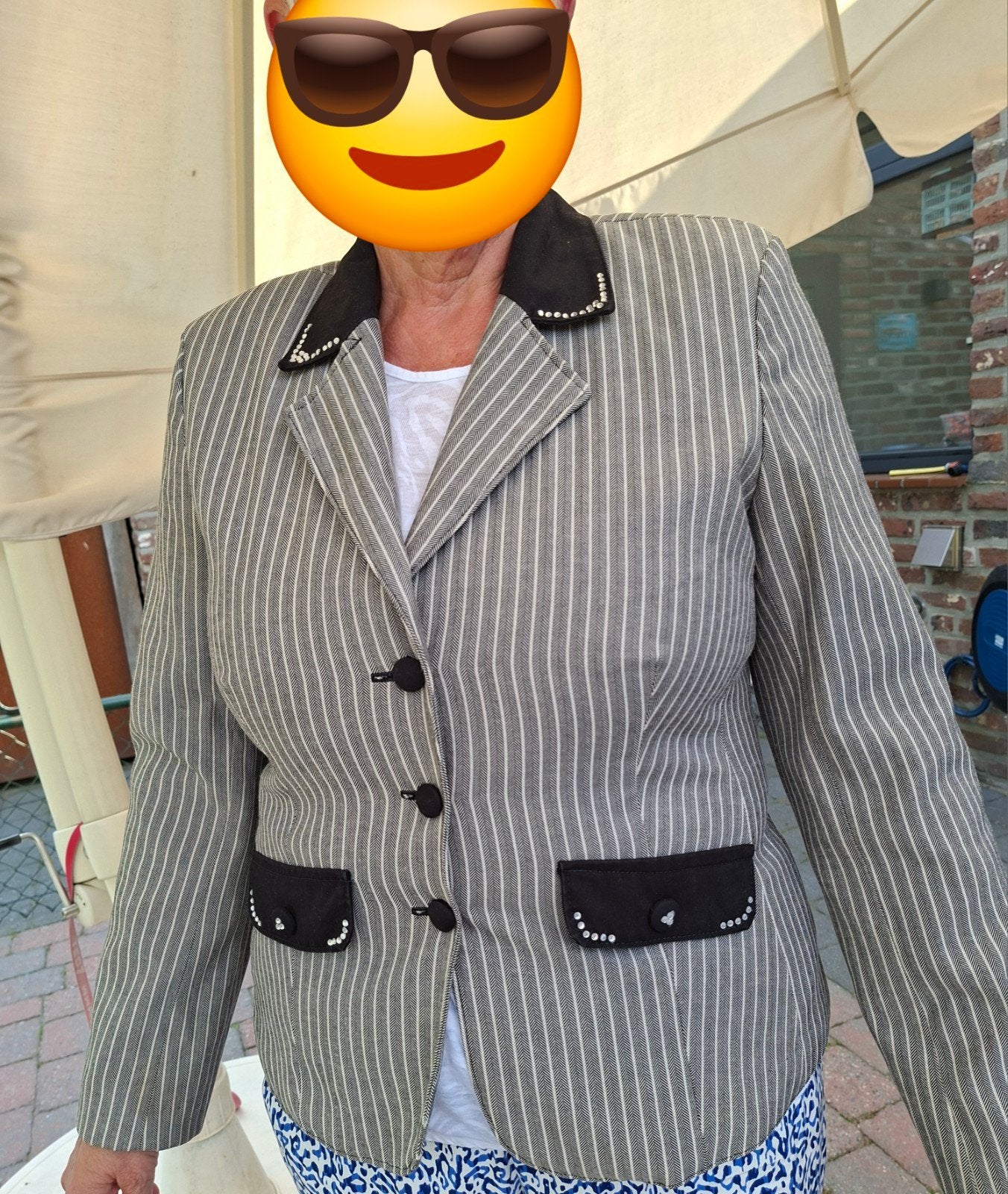 Wedstrijd jasje, paardrijden, nieuwstaat, maat 44, grijs, Dieren en Toebehoren, Paardrijkleding, Dressuur, Ophalen of Verzenden