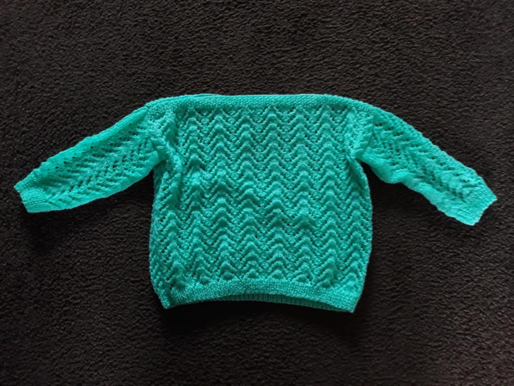 Zgan handgemaakte trui maat 74, Kinderen en Baby's, Babykleding | Maat 74, Handgemaakt, Ophalen of Verzenden, Zo goed als nieuw