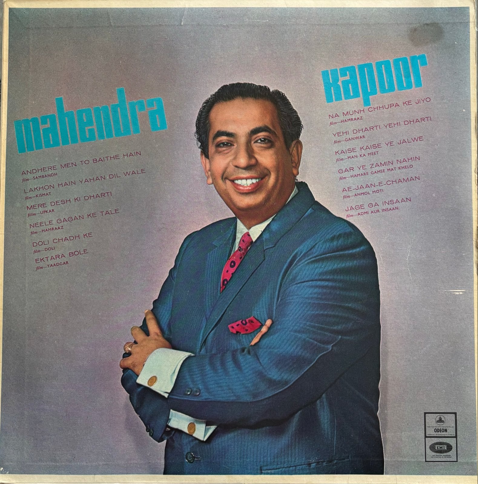 Mahendra Kapoor - Bollywood Vinyl LP (Odeon MOCE 4018), Verzenden, Gebruikt