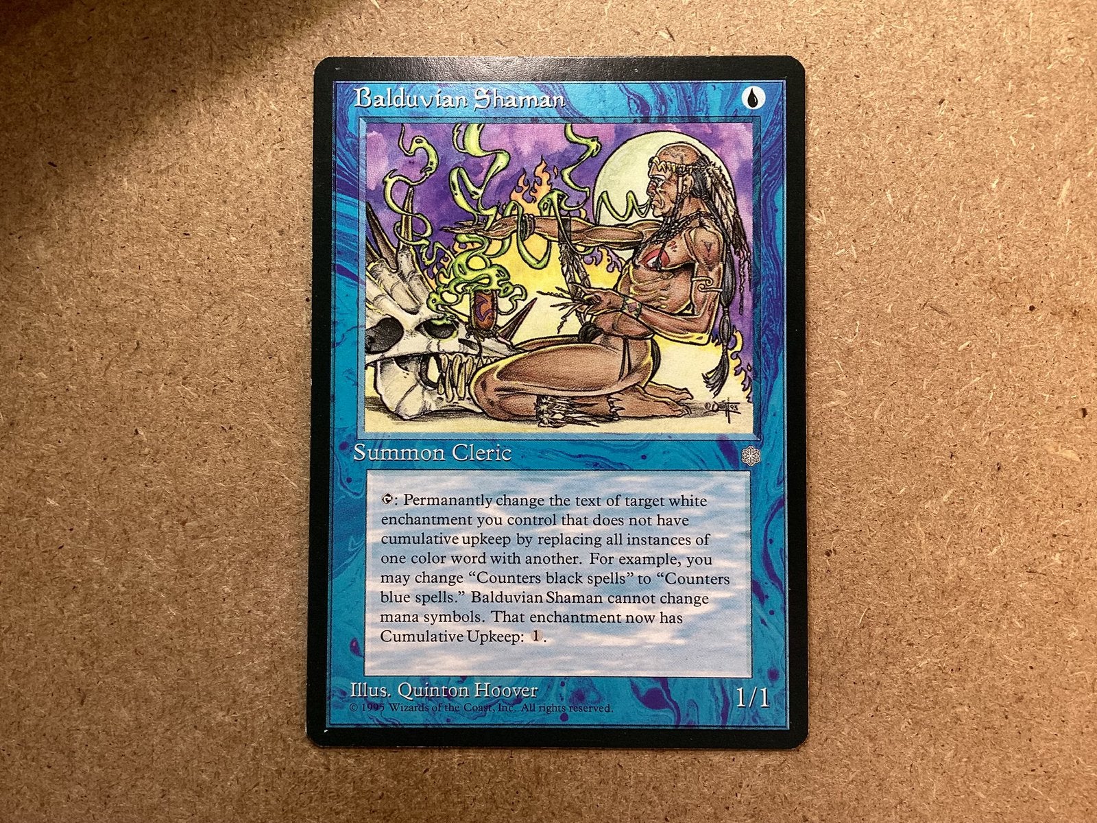 1x Balduvian Shaman (Excellent), Ophalen of Verzenden, Zo goed als nieuw, Losse kaart