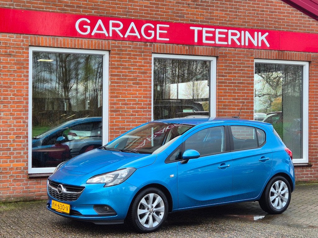 Opel Corsa 1.4 Edition 90PK 5drs AUTOMAAT airco, cruise, car, Auto's, Opel, Gebruikt, Euro 6, 4 cilinders, Blauw