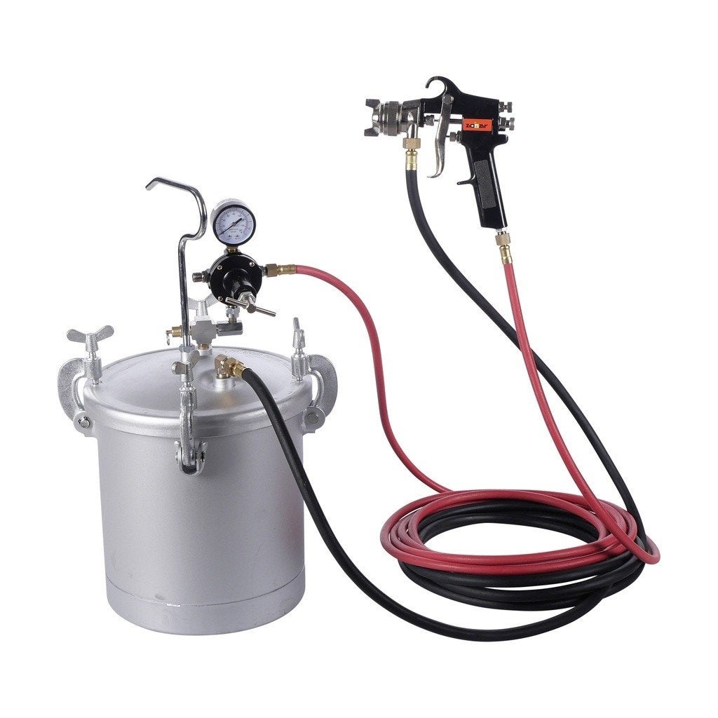 Verftank 10 liter met verfpistool, Verzenden