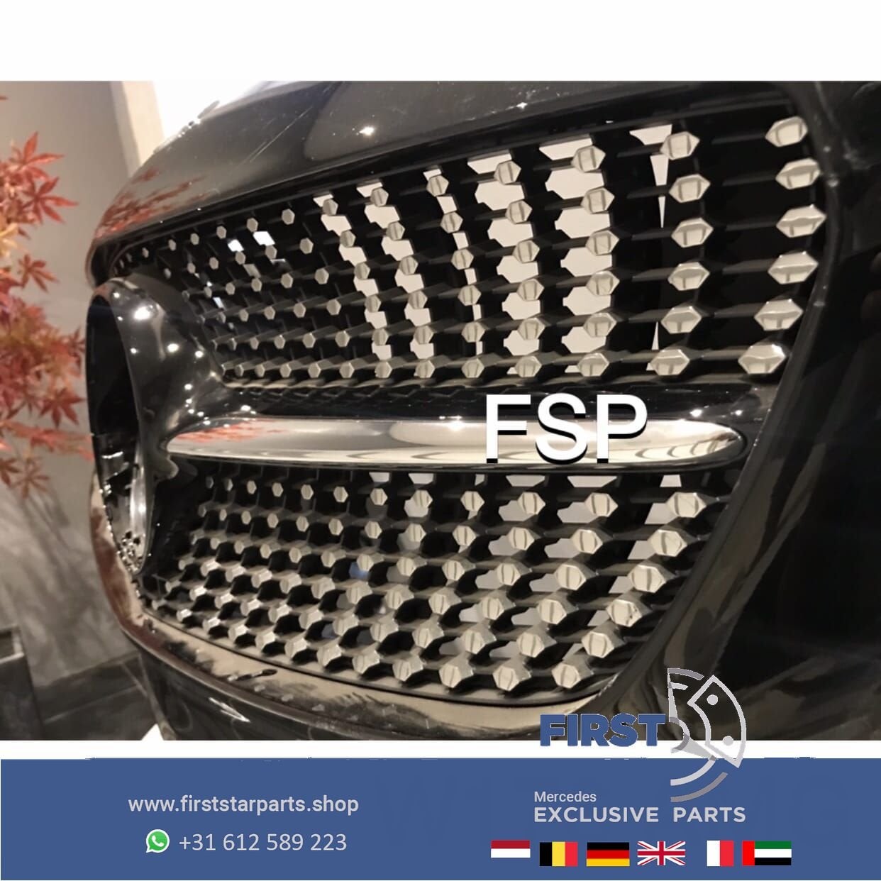 W176 FACELIFT AMG Voorbumper zwart Mercedes A Klasse 2018 co, Gebruikt, -, Voor, Ophalen of Verzenden