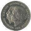 Dubbele Kop Juliana munten, Postzegels en Munten, Ophalen of Verzenden, Koningin Juliana, 2½ gulden, Losse munt