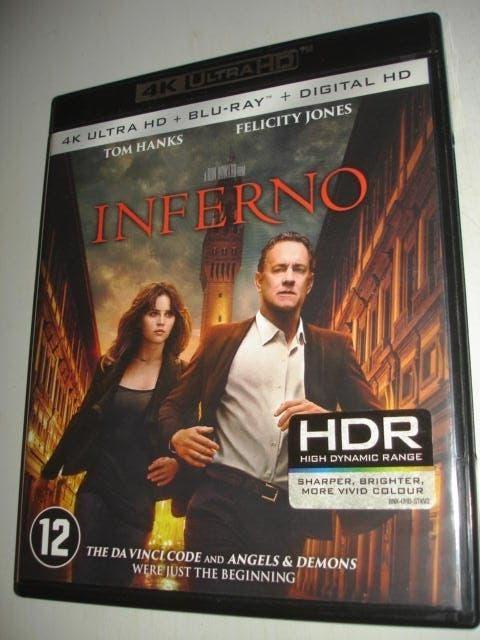Inferno- Tom Hanks- 4K BLU-RAY + BLU-RAY- (NIEUW), Cd's en Dvd's, Blu-ray, Verzenden, Nieuw in verpakking, Actie