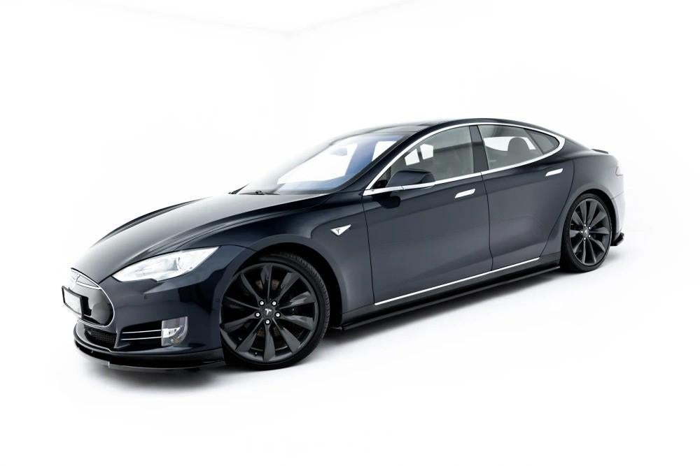 Voorlip sideskirt diffuser -spoiler  Tesla Model S 12-16