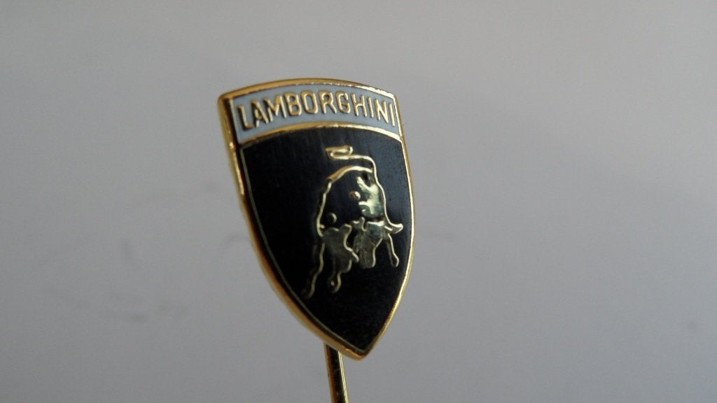 Lamborghini sportwagen speld, geëmailleerd, Verzenden, Gebruikt, Merk, Speldje of Pin