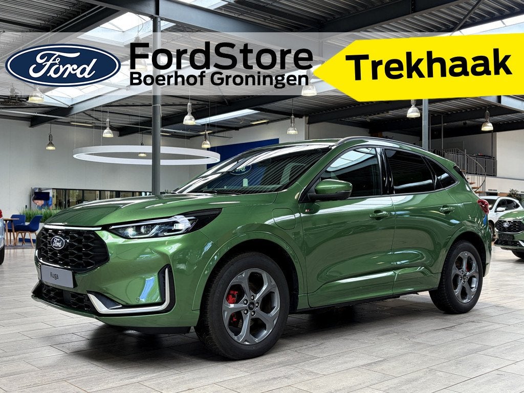 Ford Kuga 2.5 PHEV 243 pk ST-Line X | Trekhaak I AGR stoelen, Auto's, Ford, 12 maanden, 14 kWh, Gebruikt, Zwart